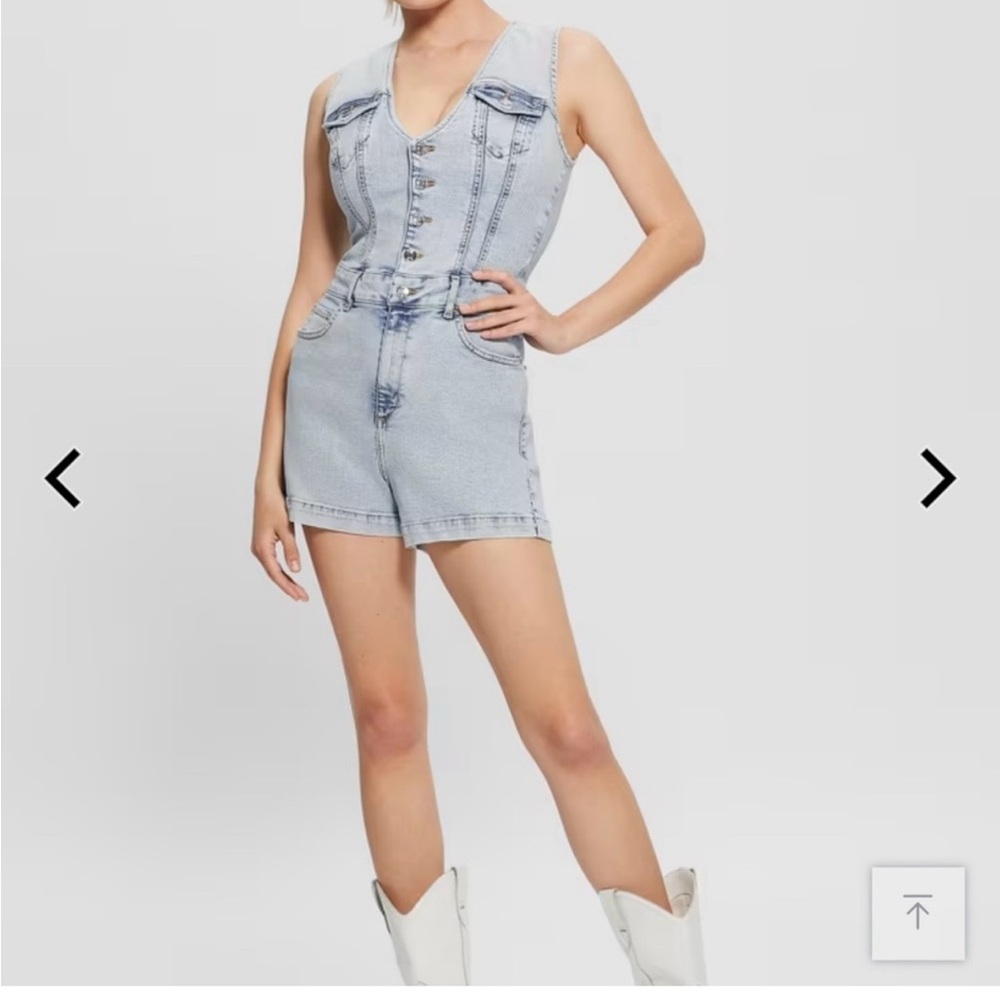 Guess Blue Denim Romper